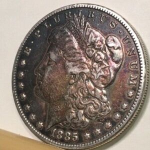 1885 Morgan Silver Dollar Beautifully Toned  [Copper Like] RF  #203783758251